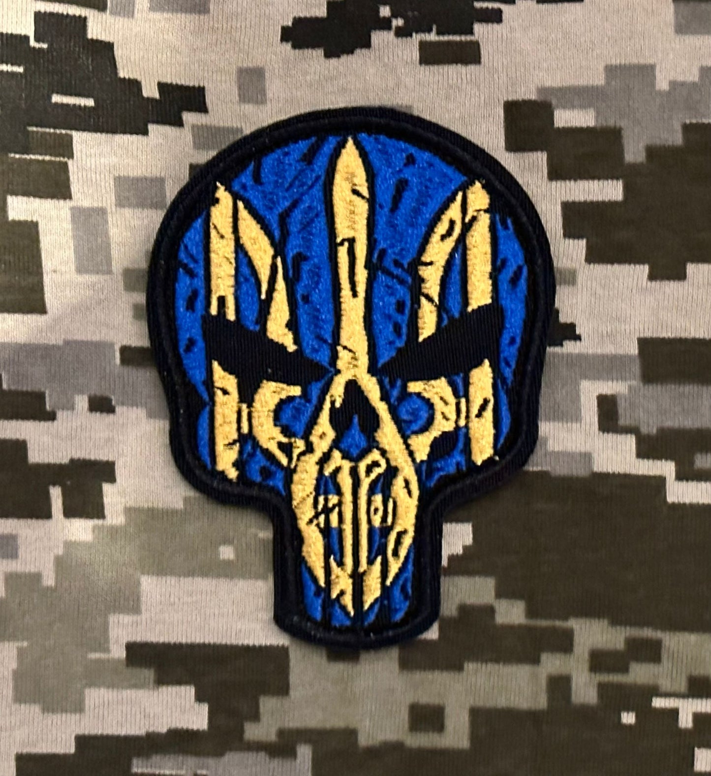 Large Cloth Ukranian Velcro Patch from Kyiv - "Ukraine Punisher"