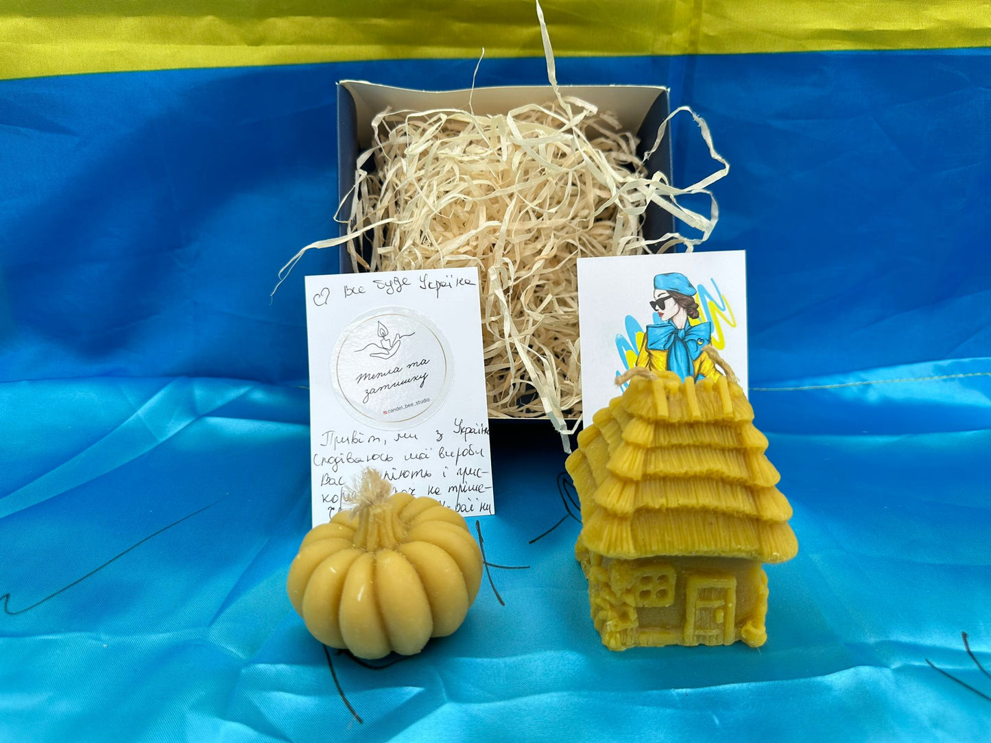 Ukranian Coloured & Handmade Candle Set