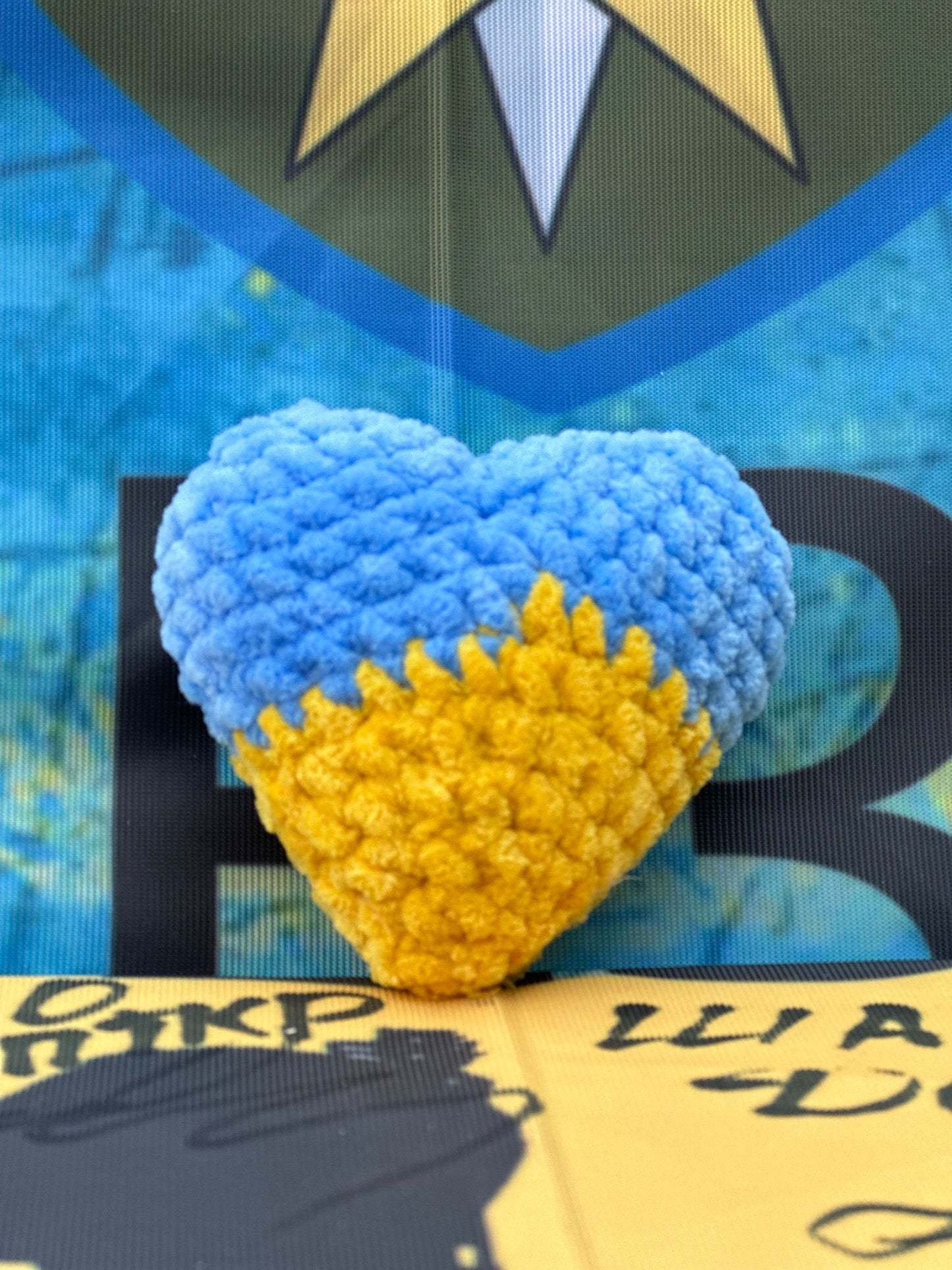 Small Handmade Ukrainian Crocheted Heart!