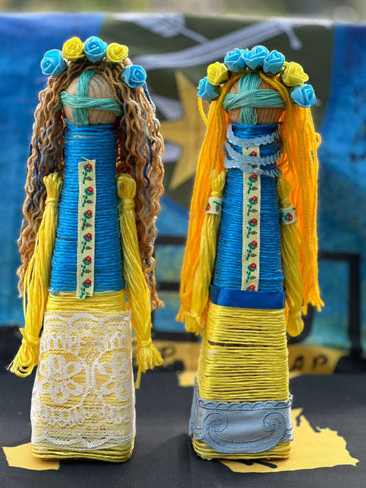 A Beautiful Pair of Motanka Dolls From Ukraine