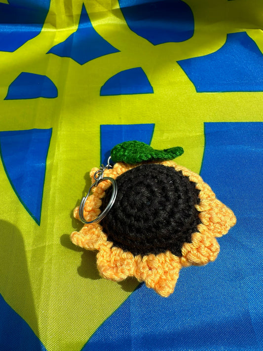 Ukrainian Sunflower Keyring