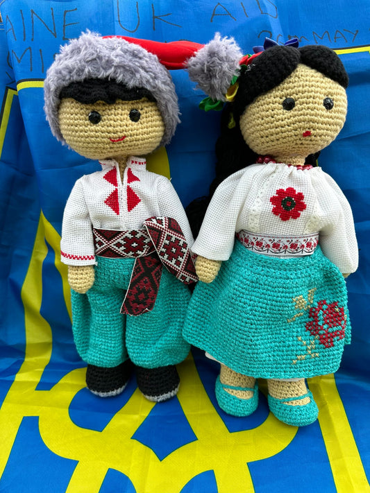 Pair of Large Handmade Dolls - Incredible detail