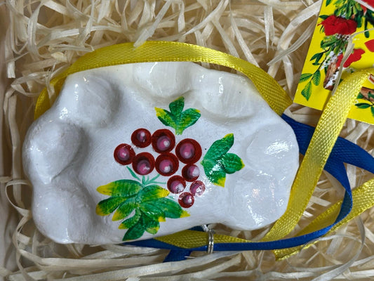 Handmade Petrykivka Painted Ceramic Ukrainian Dumplings