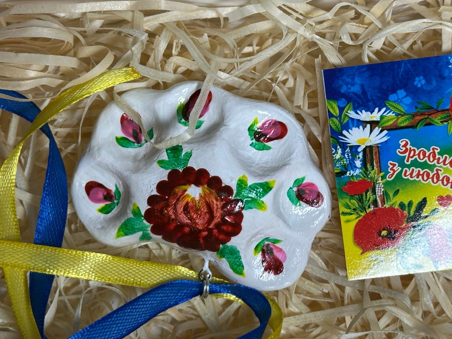 Handmade Petrykivka Painted Ceramic Ukrainian Dumplings