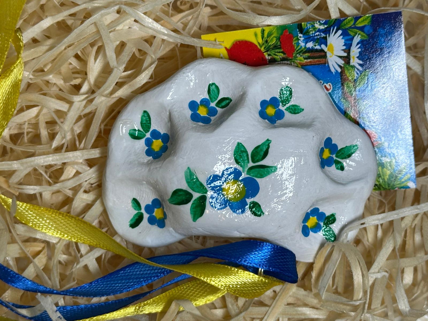 Handmade Petrykivka Painted Ceramic Ukrainian Dumplings