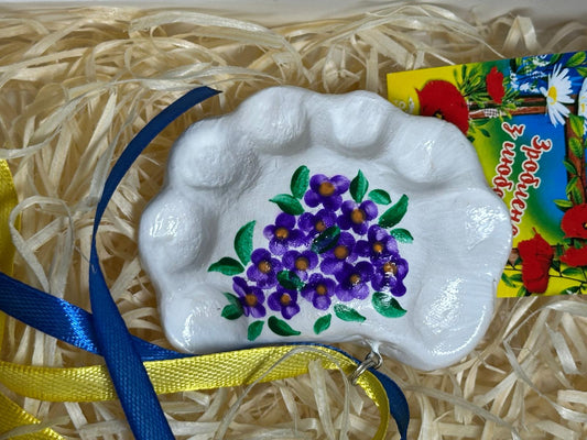 Handmade Petrykivka Painted Ceramic Ukrainian Dumplings