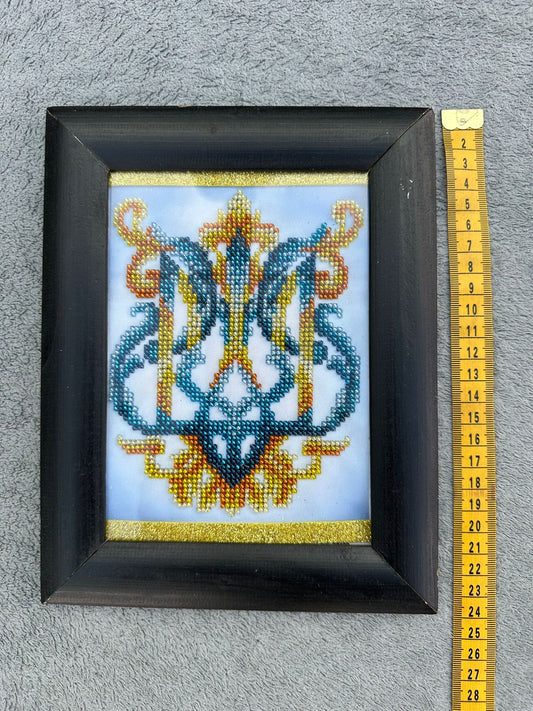 Framed Beaded Artwork - Signed